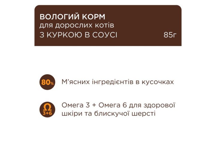 Клуб 4 Лапи Premium з куркою в соусі для котів 24х85 г