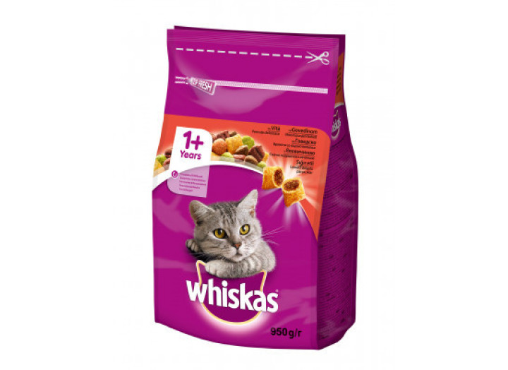 Whiskas для кішок з яловичиною 800 г