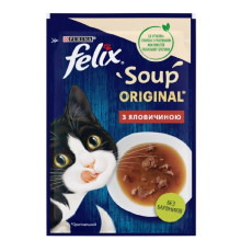 Влажный корм для кошек Felix Soup с говядиной 30*48 г фото