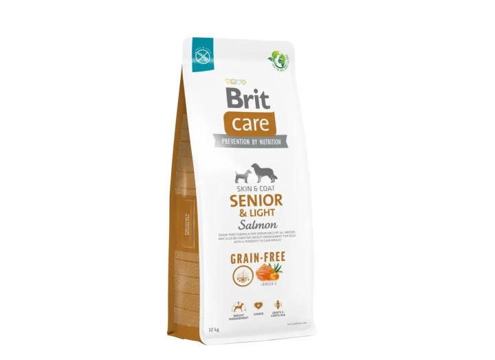 Brit Care GF Senior & Light Salmon для пожилых собак с лососем 1 кг