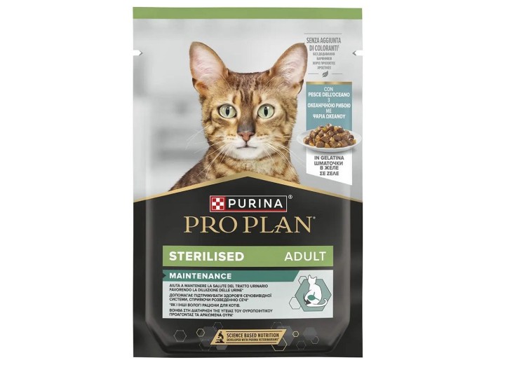 Purina Pro Plan Adult Sterilised для стерилизованных кошек паштет с треской 24х85 г