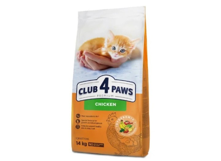 Клуб 4 Лапи Premium Kitten Chicken для кошенят з куркою 14 кг