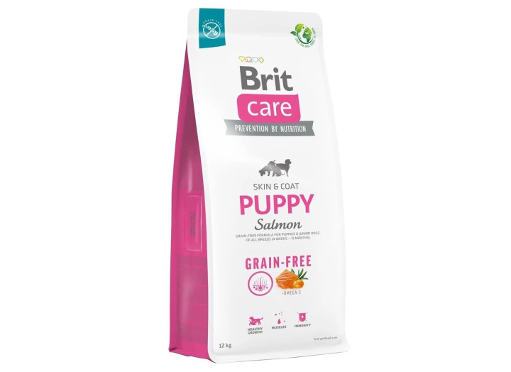 Brit Care Dog GF Puppy для щенков с лососем 12 кг