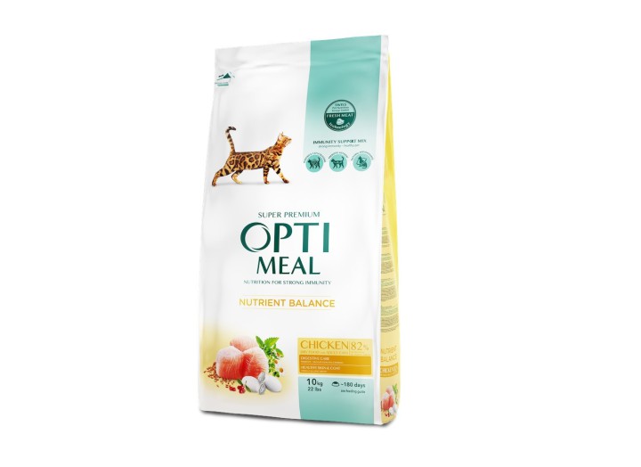 Optimeal Cat Chicken для кошек с мясом курицы 10 кг