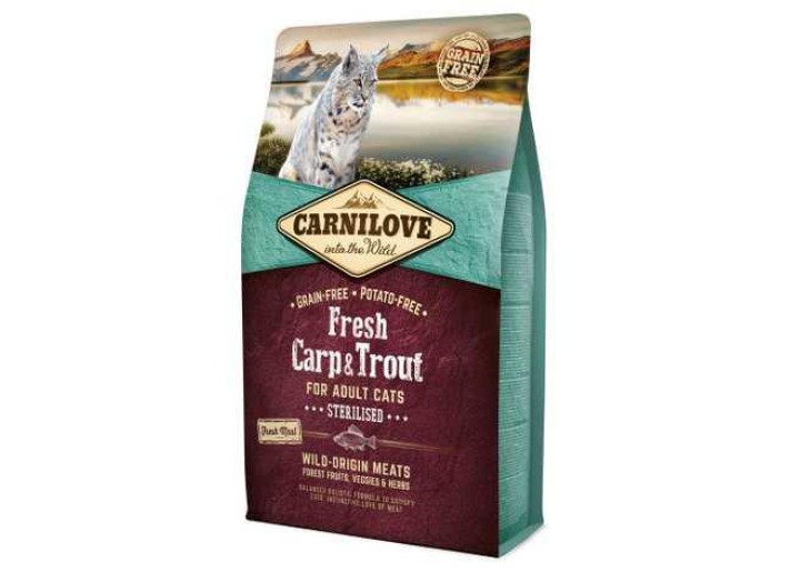 Carnilove Carp Trout Sterilised для стерилізованих кішок з коропом та фореллю 6 кг