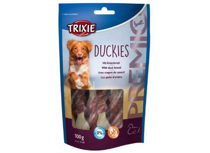 Лакомство для собак Trixie Premio Duckies, с уткой, 100 г (31538)