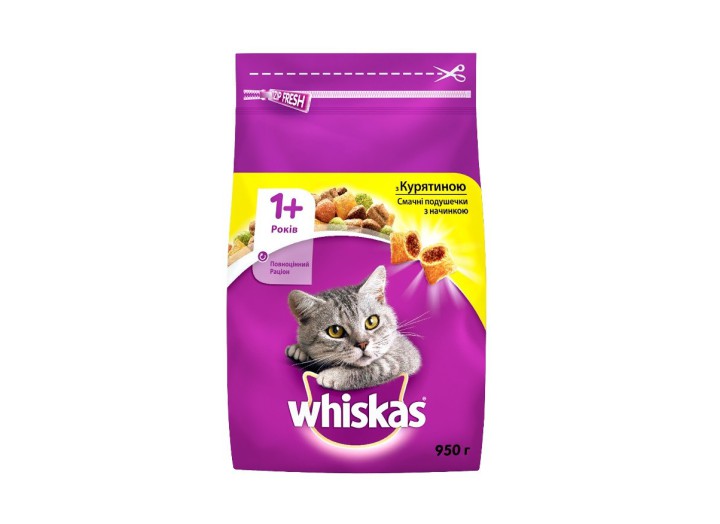 Whiskas для кошек с курицей 800 г