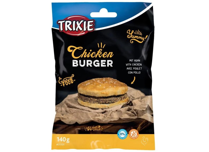 Ласощі для собак Trixie Chucekn Burger, Бургер з куркою, 9 см, 140 г (31505)