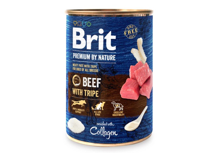 Brit Premium by Nature Beef з говядиною і рубцем для собак 400 г