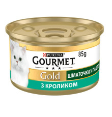 Gourmet Gold для кошек с кроликом, кусочки в паштете 24x85 г фото