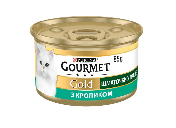 Gourmet Gold для кішок з кроликом, шматочки в паштеті 24x85 г