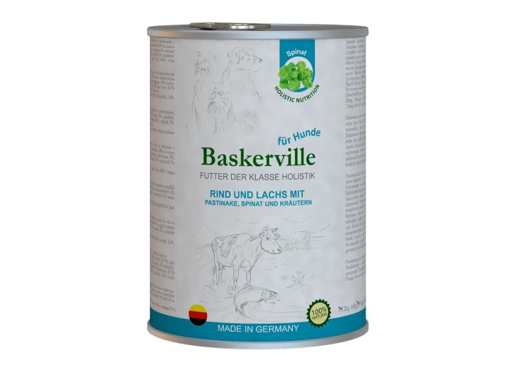 Baskerville Holistic Kalb und Lachs для собак лосось и говядина 400 г