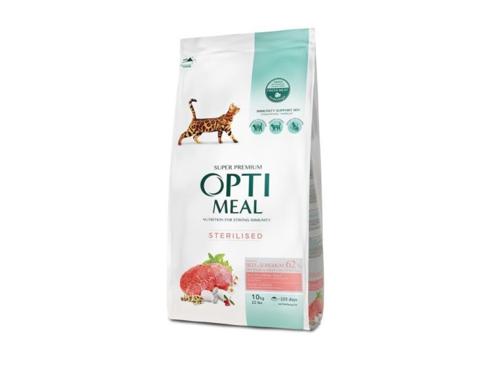 Optimeal Sterilised Beef Sorghum для стерилізованих кішок з яловичиною 4 кг