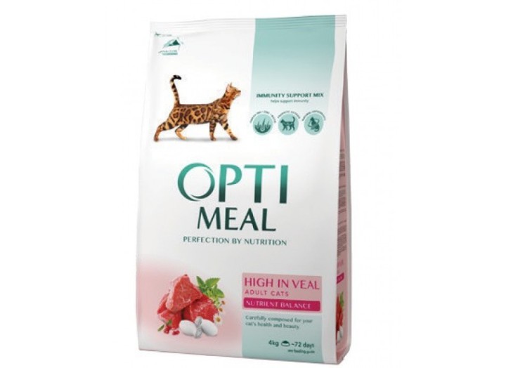 Optimeal High in Veal для кошек с телятиной 200 г