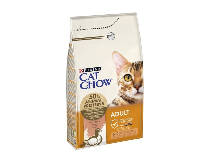 Cat Chow Adult Duck для кошек с уткой 1.5 кг