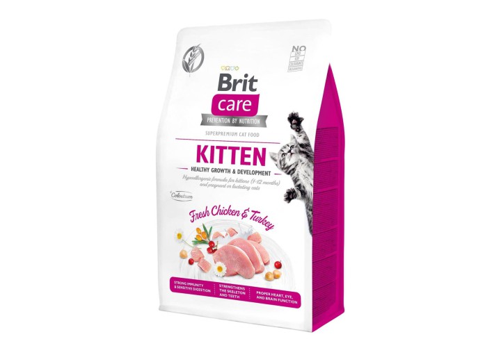 Brit Care GF Kitten для котят с курицей и индейкой 2 кг