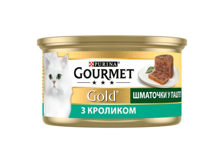 Gourmet Gold для кошек Кусочки в паштете с кроликом 24x85 г