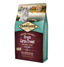 Carnilove Carp Trout Sterilised для стерилизованных кошек с карпом и форелью 2 кг