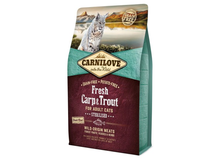 Carnilove Carp Trout Sterilised для стерилизованных кошек с карпом и форелью 2 кг