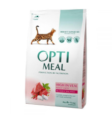 Optimeal Lamb Sensitive для котів з ягням 4 кг