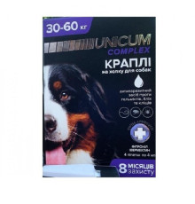 Капли Unicum Complex Рremium от гельминтов, блох и клещей для собак 30-60 кг (1пип)