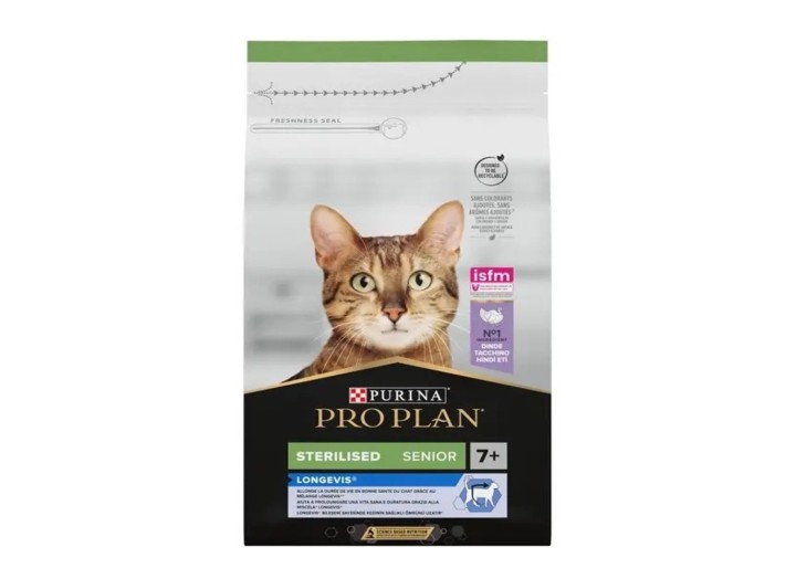 Purina Pro Plan Cat Sterilised Senior Longevis Turkey 7+ для стерилізованих кішок 10 кг