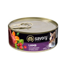 Savory Sterilised Lamb для стерилизованных кошек с ягненком 100 г