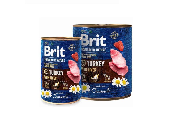 Brit Premium by Nature Turkey с индюшиной печенью для собак 400 г