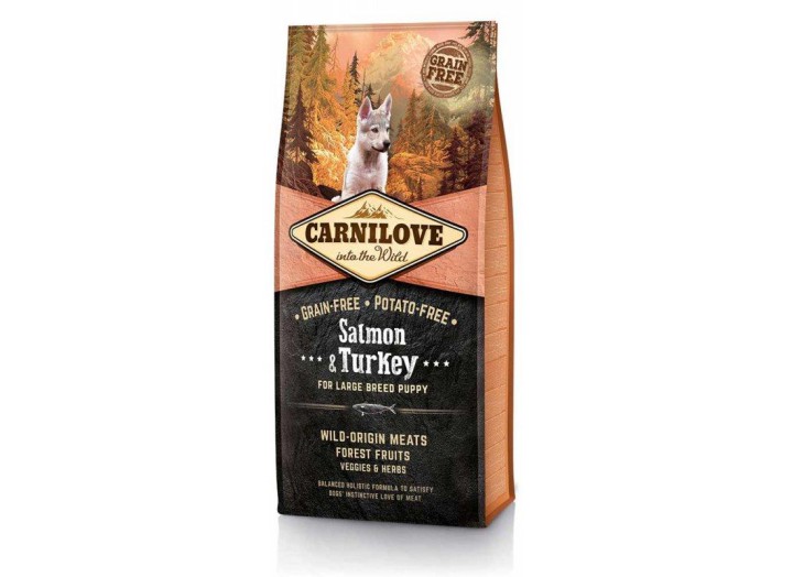 Carnilove Puppy Large Breed Salmon Turkey для щенков крупных пород с лососем 12 кг