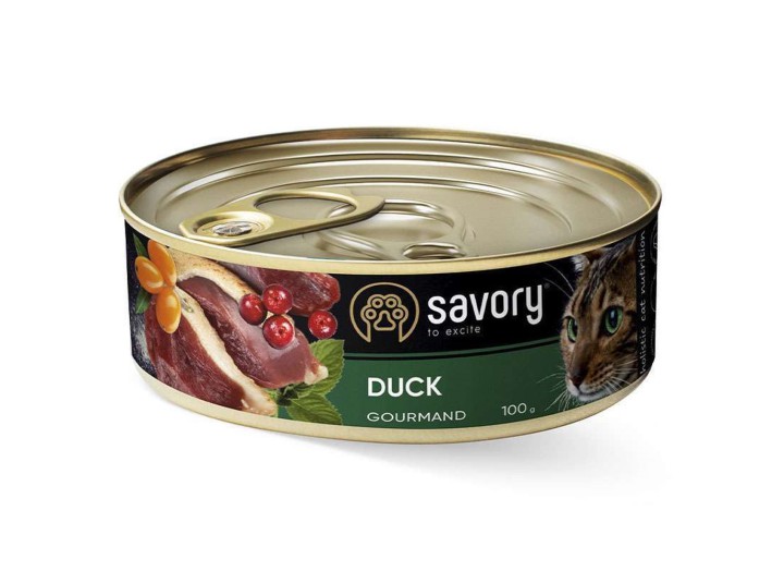 Savory Cat Adult Duck для кішок з качкою 100 г