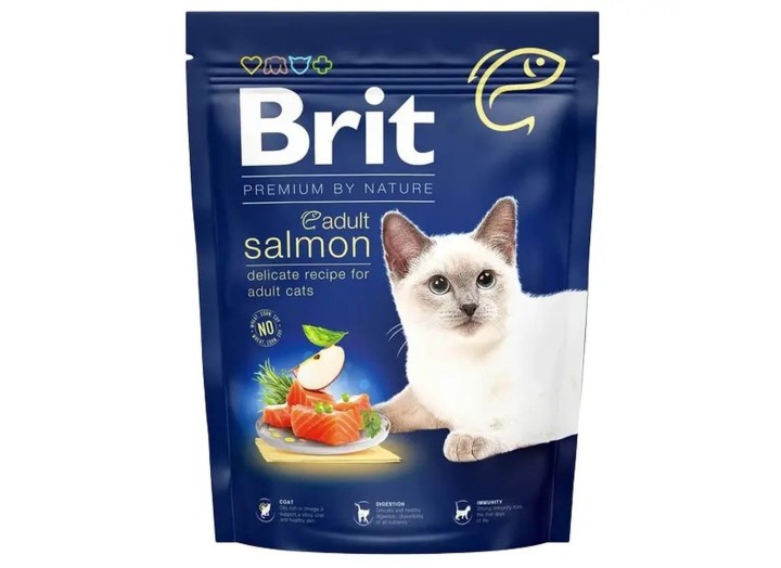 Brit Premium Adult Salmon для кішок з лососем 8 кг