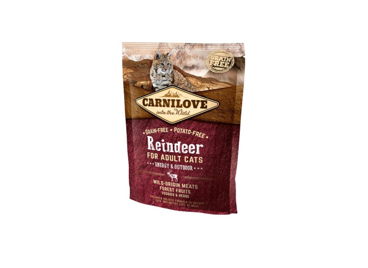 Carnilove Reindeer Energy Outdoors для кошек с мясом оленя 400 г