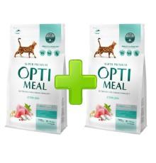 Optimeal Cat Sterilised Turkey для стерилізованих кішок з індичкою 700г+700г фото