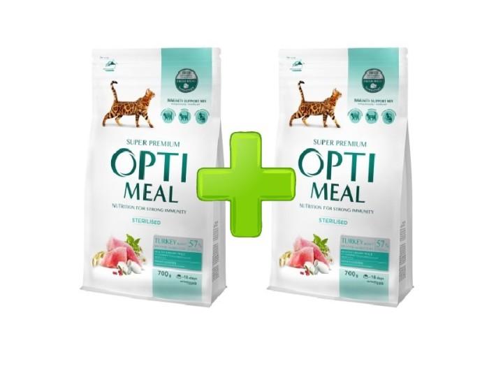 Optimeal Cat Sterilised Turkey для стерилізованих кішок з індичкою 700г+700г Optimeal Cat Sterilised Turkey для стерилізованих кішок з індичкою 700г+700г