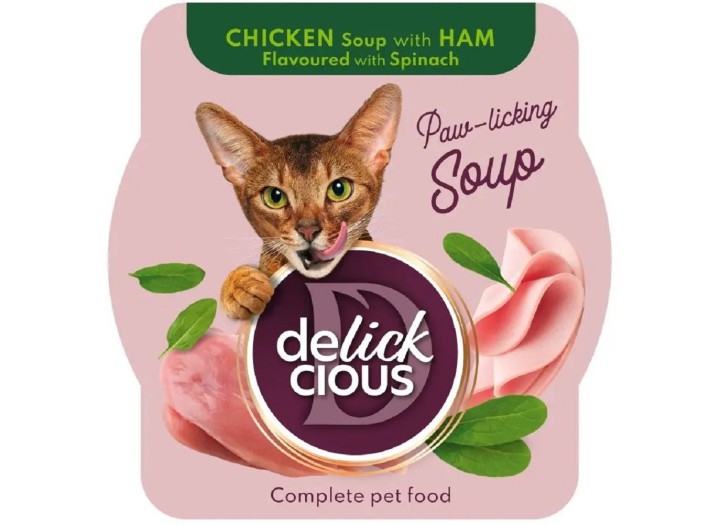 Delickcious (Делішес) Soup Chicken Ham для котів суп з куркою та шинкою 80 г