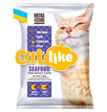 Nutra 5 stars, Cat like Seafood для котів з креветкою, куркою, рибою та рисом 10 кг