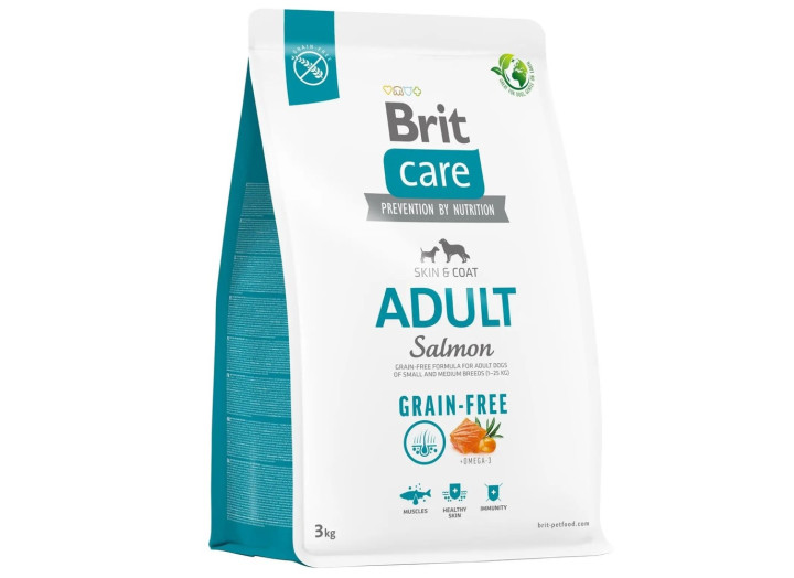 Brit Care Dog Grain-free Adult Salmon для собак малых и средних пород с лососем 3 кг