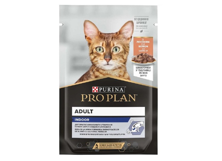 Purina Pro Plan Adult Indoor кусочки с лососем для кошек 26x85 г