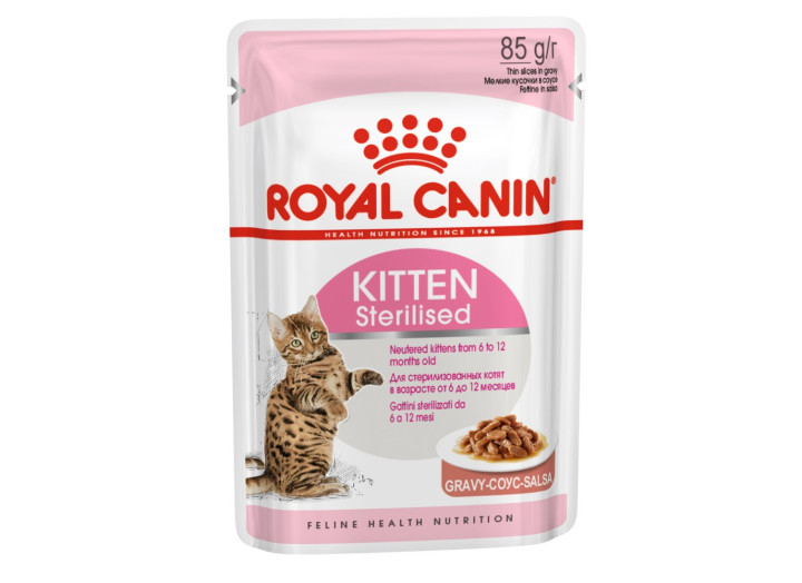 Royal Canin Kitten Sterilised в соусе для стерилизованных котят 12х85 г