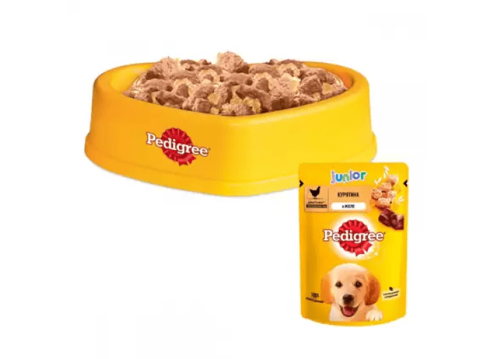 Pedigree junior Сhicken in jelly павук для собак з куркою в желе 24*100 г