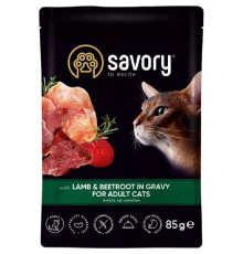 Влажный корм Savory Lamb для кошек, ягненок в соусе 85 г