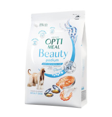 Optimeal Dog Beauty Podium для собак блестящая шерсть и уход за зубами из морепродуктов 10 кг фото