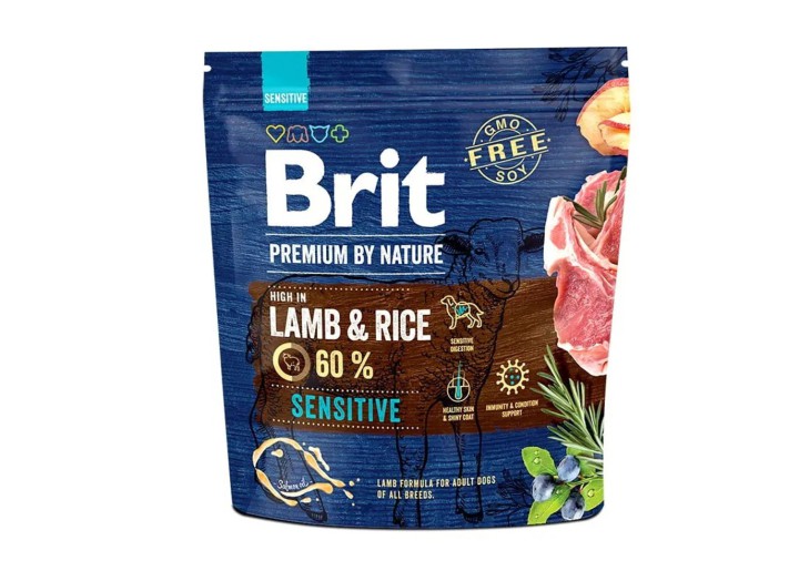 Brit Premium Sensitive Lamb для собак с чувствительным пищеварением с ягненком 1 кг