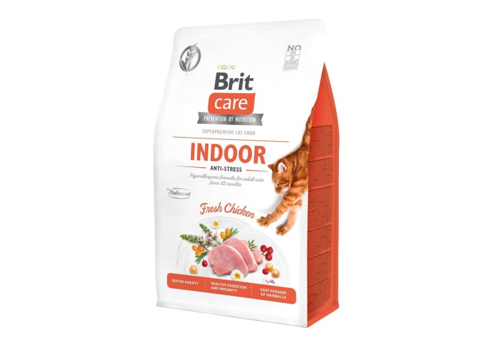 Brit Care Cat Grain Free Indoor Anti-Stress для кішок з куркою 400 г