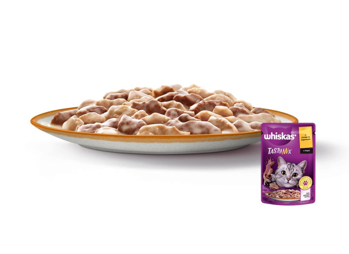 Whiskas Tasty Mix павук для кішок з ягнятком та індичкою в соусі 28*85 г