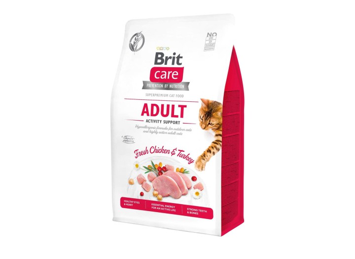 Brit Care GF Activity Support для кішок з куркою 400 г