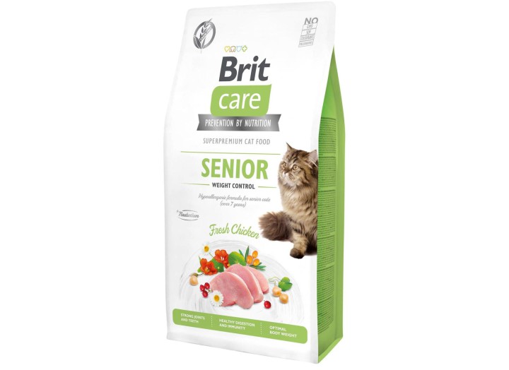 Brit Care GF Senior Weight Control для кішок з куркою 7 кг