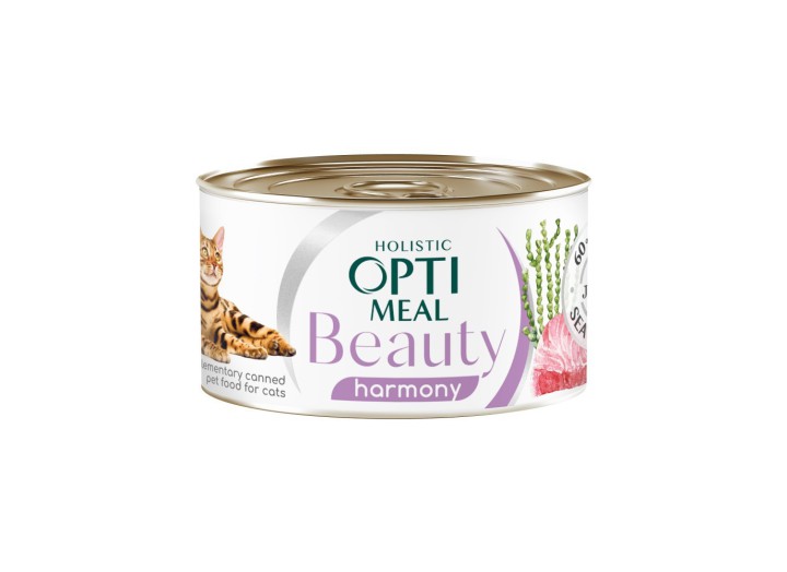 Optimeal Beauty Harmony с полосатым тунцом и морскими водорослями в желе 70г