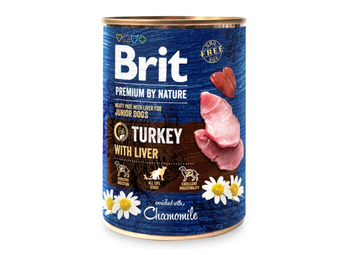 Brit Premium by Nature з печінкою індички для собак 800 г