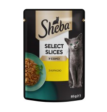 Sheba Slices для кошек с курицей в соусе 28х85 г фото